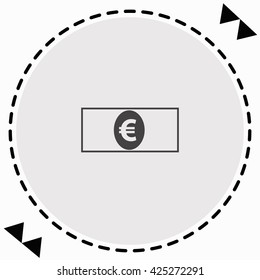 Euro icon Flat Design. Isolated Illustration.