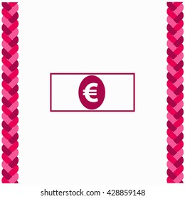 Euro icon Flat Design. Isolated Illustration.