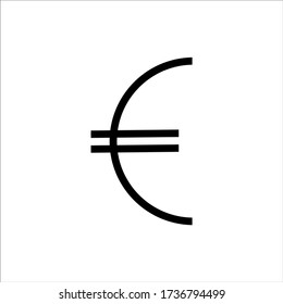 Euro icon in flat style. Vector money, finance symbol for your web site design, logo, app, UI.