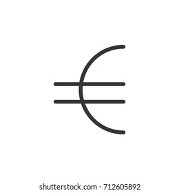 Euro icon, illustration isolated vector sign symbol