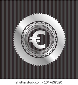 euro icon inside silver badge