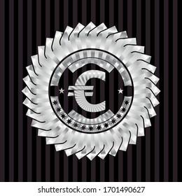euro icon inside silver badge