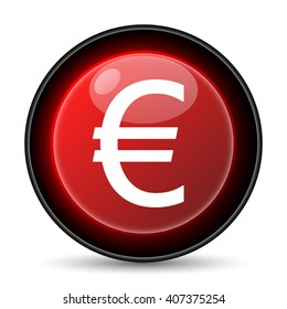 Euro icon. Internet button on white background. EPS10 vector