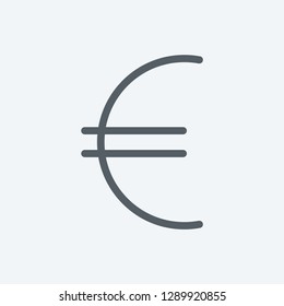 Euro icon isolated on background. Currency symbol modern, simple, vector, icon for website design, mobile app, ui. Vector Illustration
