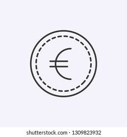 Euro icon isolated on background. Currency symbol modern, simple, vector, icon for website design, mobile app, ui. Vector Illustration