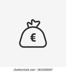Icono del euro aislado en segundo plano. Símbolo de efectivo moderno, simple, vector, icono para el diseño de sitios web, aplicación móvil, ui. Ilustración vectorial