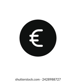 Euro icon isolated on white background