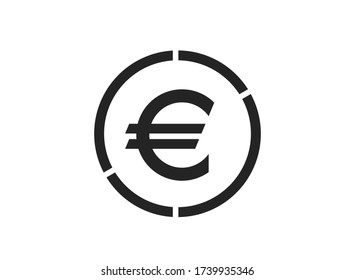 euro icon. isolated vector european union money symbol. simple style finance infographic design element