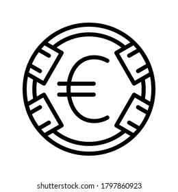 Euro icon or logo isolated sign symbol vector illustration - high quality black style vector icons
