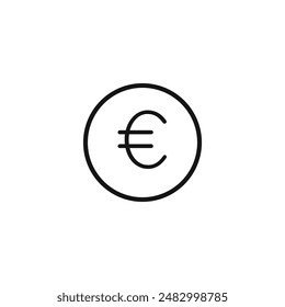 EURO icon logo sign vector outline