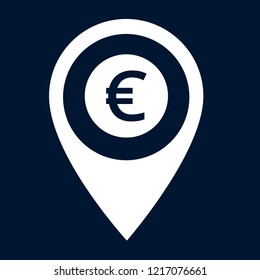 euro icon and map pin
