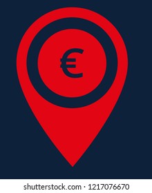 euro icon and map pin