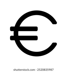 Euro icon, modern vector isolated on white background