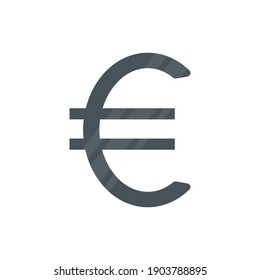 Euro icon. Money black symbol. Europe cash sign. Vector illustartion isolated on white