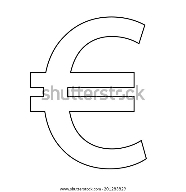 euro icon on white background stock vector royalty free 201283829 shutterstock