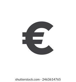 Conjunto de iconos del euro. Símbolos del Vector para la Moneda Europea EUR.