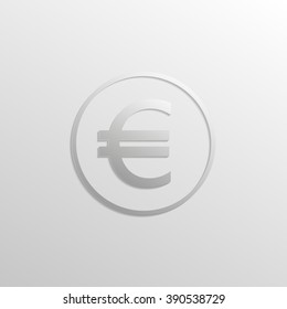 Euro  icon with shadow and gradient
