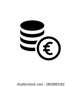 Euro icon symbol vector isolated on white background
