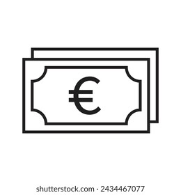 Icono del euro, plantilla para diseño gráfico y web. ilustración vectorial