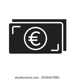 Icono del euro, plantilla para diseño gráfico y web. ilustración vectorial