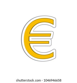 Euro Icon in trendy flat style isolated. Euro symbol for your web site design, logo, app, UI. Vector illustration, EPS10.