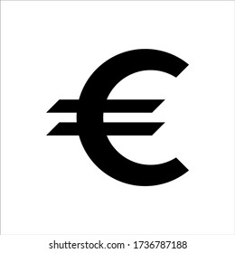 Euro Icon in trendy flat style isolated on white background. Euro symbol for your web site design, logo, app, UI. Vector illustration, EPS10.