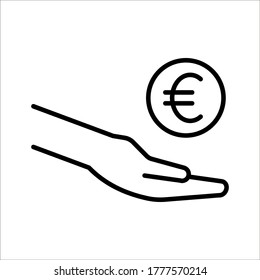 Euro Icon in trendy flat style. Euro symbol for your web site design, logo, app, UI. Vector illustration,
