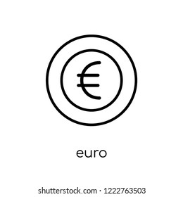 euro icon. Trendy modern flat linear vector euro icon on white background from thin line Payment collection, outline vector illustration