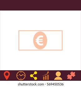Euro  icon. Vector design. 