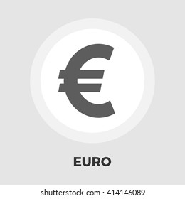 Euro icon vector. Flat icon isolated on the white background. Editable EPS file. Vector illustration.