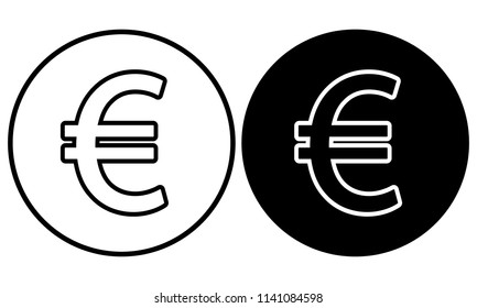 Euro icon. Vector illustration