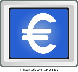 Euro icon. Vector illustration