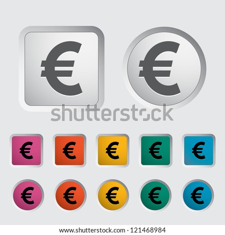Euro icon. Vector illustration EPS.
