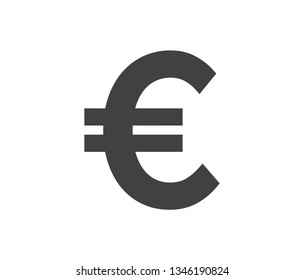 Euro icon. Vector illustration. on white background