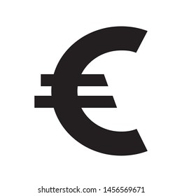 euro icon vector simple design