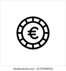diseño simple del vector del icono del euro sobre fondo blanco