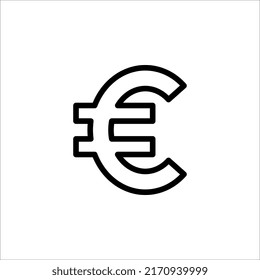 euro icon vector simple design on white background