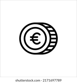 diseño simple del vector del icono del euro sobre fondo blanco