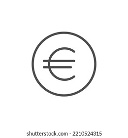 euro icon vector simple design. Money black symbol. Europe cash sign. Vector illustartion isolated on white. EUR currency symbol.