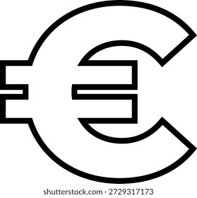 Diseño simple del Vector del icono del euro