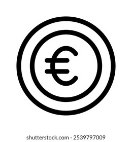 Ilustração do design do símbolo do vetor do ícone do euro