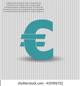 Euro-Symbol-Vektorsymbol flaeps jpg app Web-Concept-Website