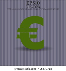 símbolo del vector del euro pesos planos jpg sitio web de la aplicación