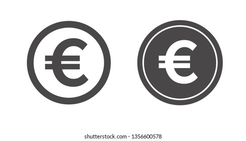 Euro icon vector. Euro symbol. Vector illustration