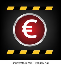 Euro Icon.Euro symbol for your bank, exchange office and financial institution