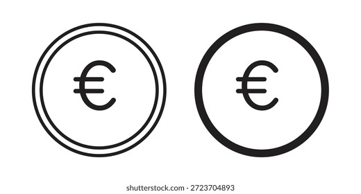 Colección de Vector de iconos de euro para Diseños web. iconos planos