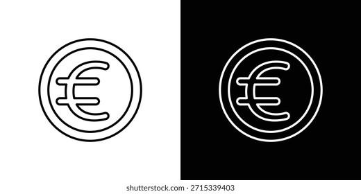 Euro icons vector template, EPS 10 for design