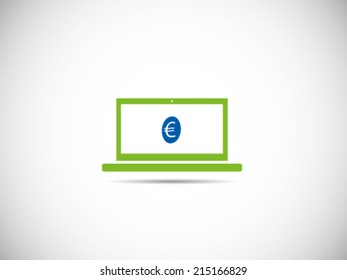 Euro In Laptop Notebook