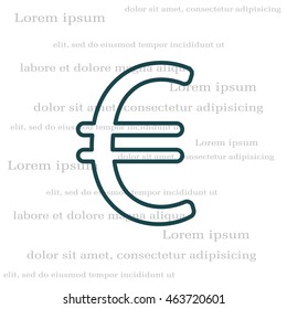 Euro line icon. Vector illustration.