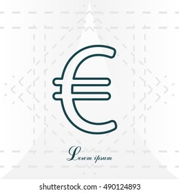 Euro line icon. Vector illustration.